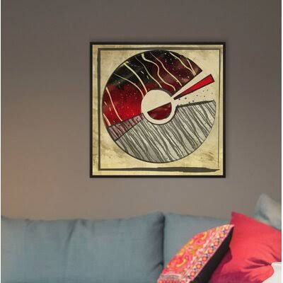 &Red Disc& Floater Frame Print on Canvas JBass Grand Gallery Collection ORW4_Y0HVR05