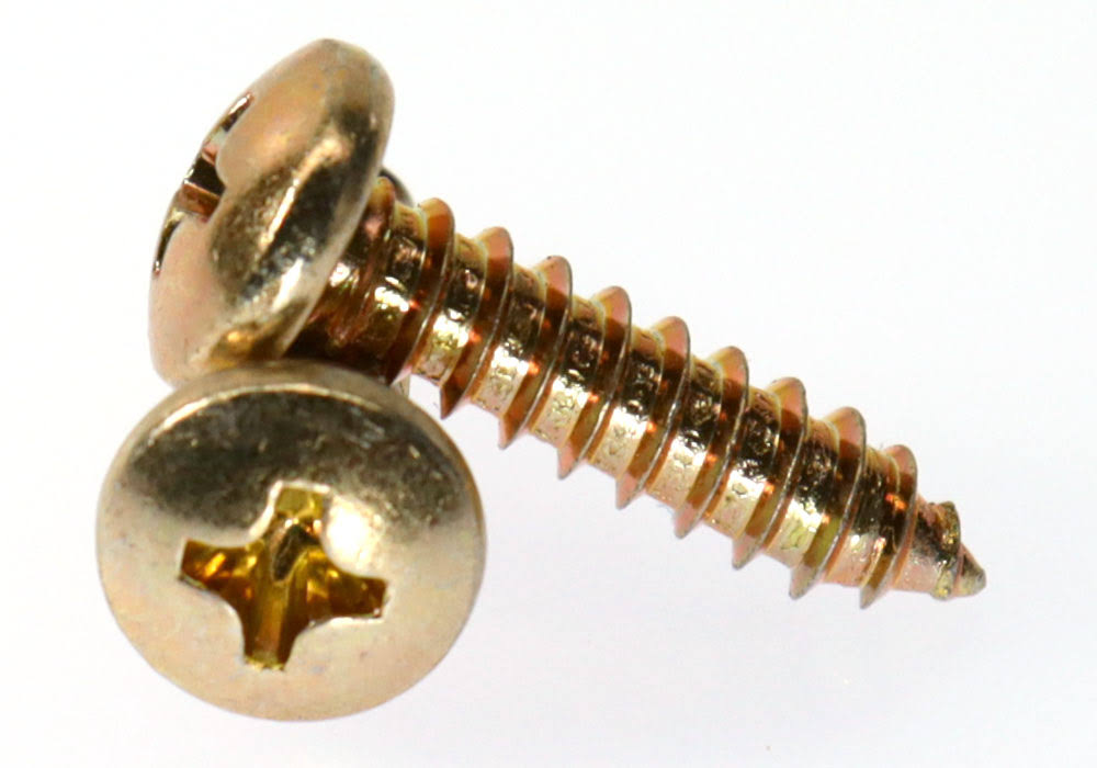 #6-20 x 1/2 Sheet Metal Screw Phillips Pan Head Type AB Low Carbon Steel Yellow Zinc Plated Pk 10000 KBI2_I3AZB42