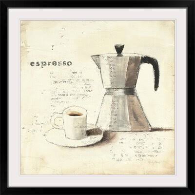 &Parisian Coffee II& by Emily Adams Graphic Art Print Winston Porter Size: 38x22 H x 38x22 W x 1x22 D, Format: Black Framed DWL7_K9DQS60