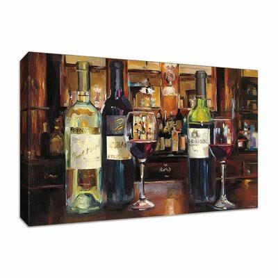 &A Reflection of Wine& Framed Acrylic Painting Print Fleur De Lis Living Format: Wrapped Canvas, Size: 24x22 H x 36x22 W x 1.5x2 HJO4_M7UFR81